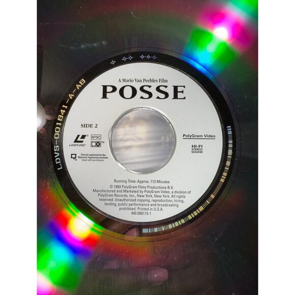 Posse (1993) LaserDisc Widescreen CLV Mario Van Peebles Western PolyGram - Picture 4 of 4